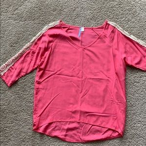 Pink 3/4 length top